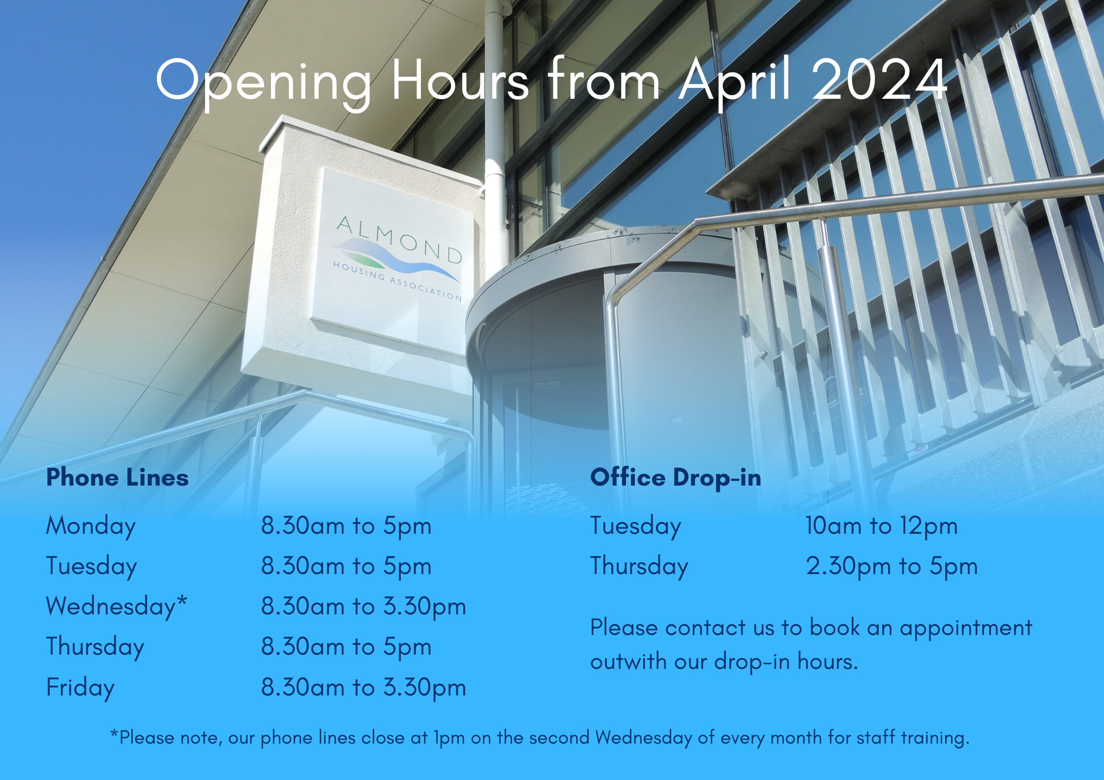 Opening Hours April 2024